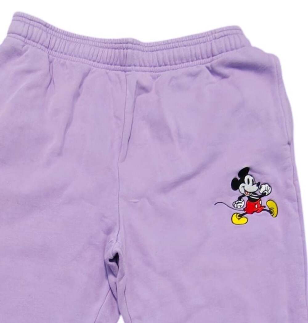 Disney Parks Mickey Mouse Embroidered Women's M Lilac Purple Jogger Sweatpants